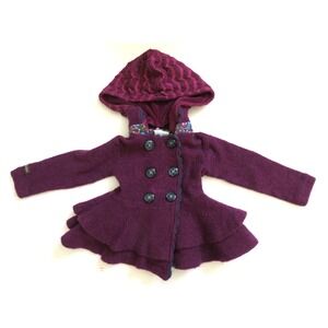 Matilda Jane Size 2 Hawthorne Wool Jacket‎ Coat Detachable Hood Paint by Numbers